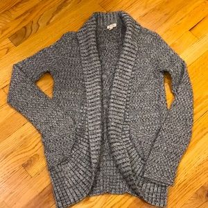 Anthropology SILENCE + NOISE Gray Pocket Cardigan BOHO Sweater Sz M